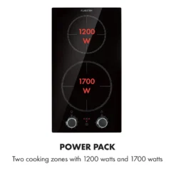 Klarstein Kochheld Doppel-Induktionskochfeld , Einbau-Kochfeld , 2900 Watt , Dreh-Regler , 120 Cm Kabellänge , 3-poliger-Anschluss , 9 Stufen , Abschalt-Automatik , Glas , Schwarz -Angebote Herd Liebe Store 65b32ddb0125cac7ddb45c965b6988d1