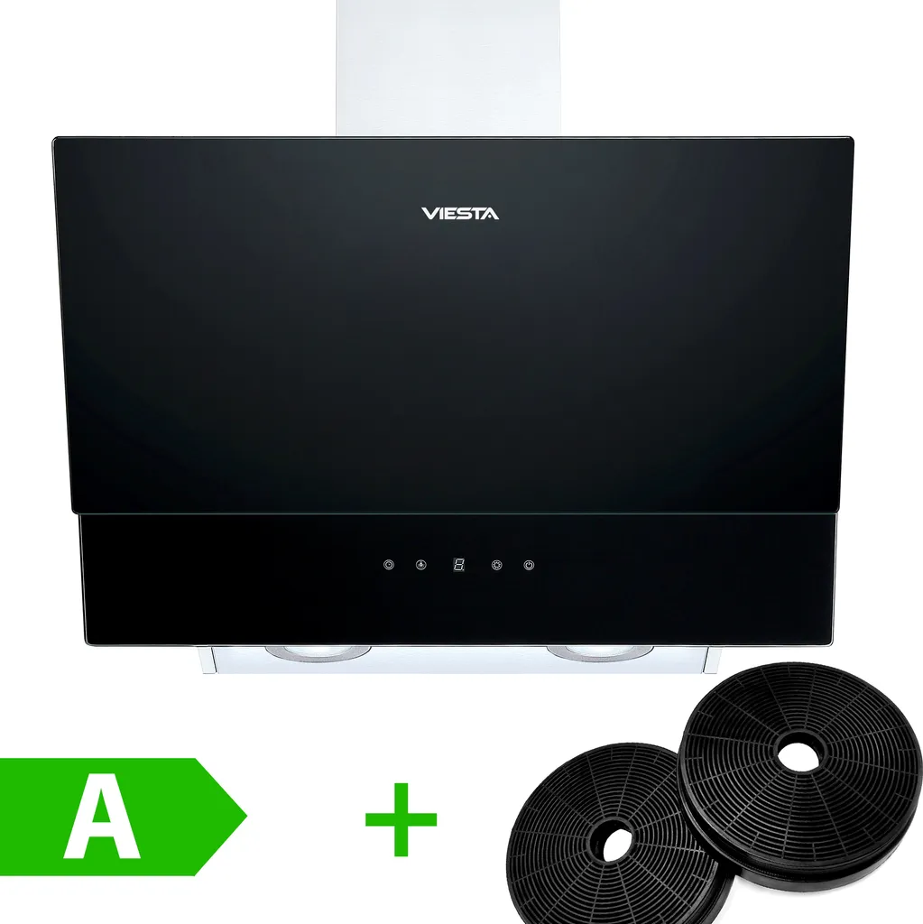 Kopffreie Dunstabzugshaube 320W 60cm VIESTA DH600XC Inkl. Aktivkohlefilter Für Abluft & Umluft, Edelstahl-Schwarzglas Kopffreihaube Wandhaube Mit Touch Control, LED 3 Kopffreie Dunstabzugshaube 320W 60cm VIESTA DH600XC Inkl. Aktivkohlefilter Für Abluft & Umluft, Edelstahl-Schwarzglas Kopffreihaube Wandhaube Mit Touch Control, LED