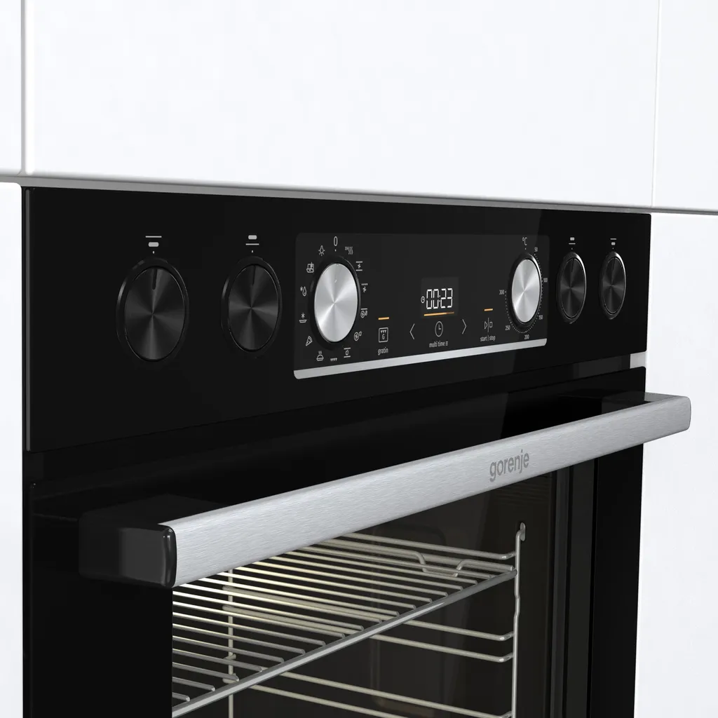 Gorenje Black Set 4 INDUCTION Einbauherd - Set Mit Induktions-Kochfeld Mit Edelstahlrahmen - 77L XXL Volumen - GentleClose - AirFry - PizzaMode - ChildLock - PerfectGrill - Teleskopauszüge - Schwarz 10 Gorenje Black Set 4 INDUCTION Einbauherd - Set Mit Induktions-Kochfeld Mit Edelstahlrahmen - 77L XXL Volumen - GentleClose - AirFry - PizzaMode - ChildLock - PerfectGrill - Teleskopauszüge - Schwarz - Image 8