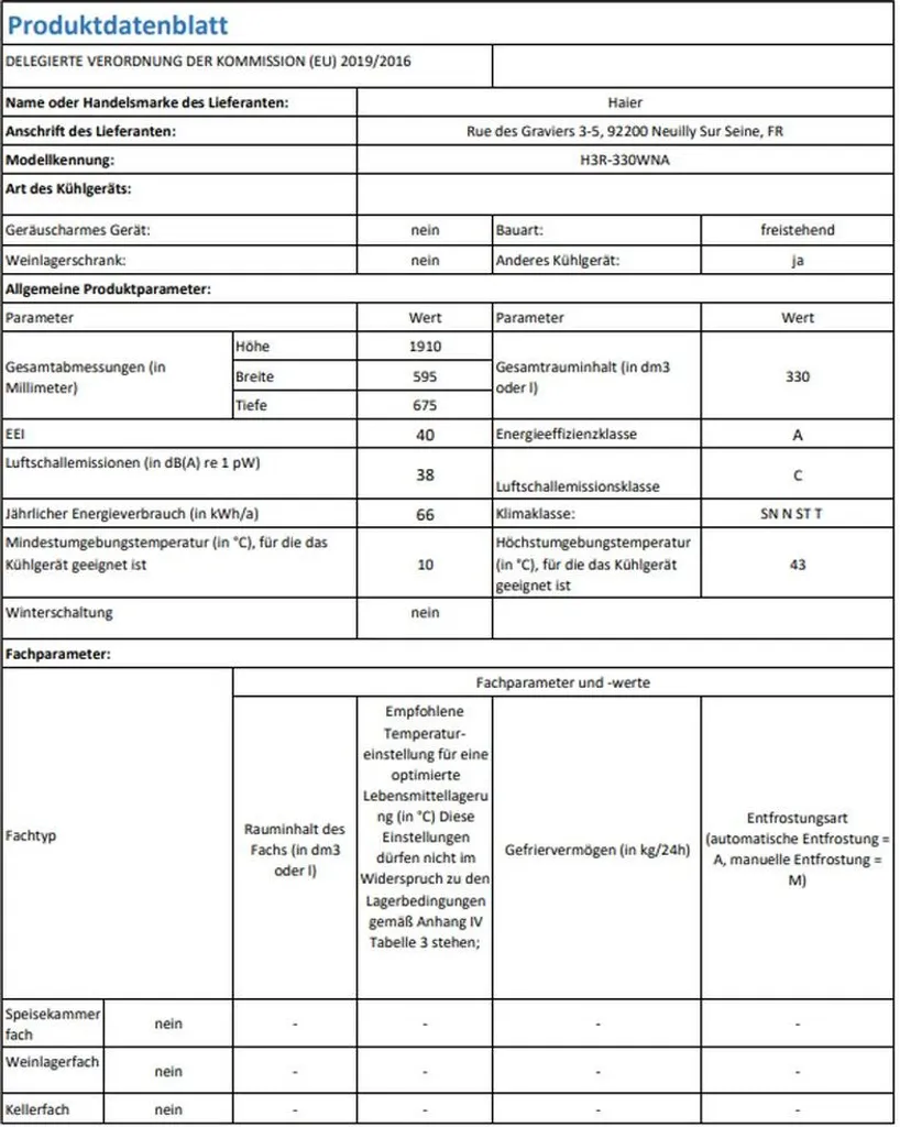 Haier H3R-330WNA THE ONE -Kühlschrank Der A-Klasse No Frost, TRI Zone, Inverter Compressor 20 Haier H3R-330WNA THE ONE -Kühlschrank Der A-Klasse No Frost, TRI Zone, Inverter Compressor - Image 18