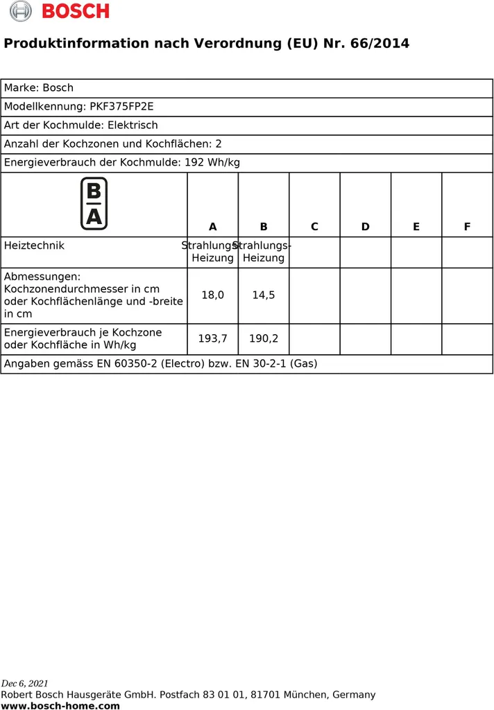 Bosch Serie | 6 Domino-Kochfeld, Elektro, 30 Cm, Schwarz, Aufliegender Rahmen PKF375FP2E 9 Bosch Serie | 6 Domino-Kochfeld, Elektro, 30 Cm, Schwarz, Aufliegender Rahmen PKF375FP2E - Image 7