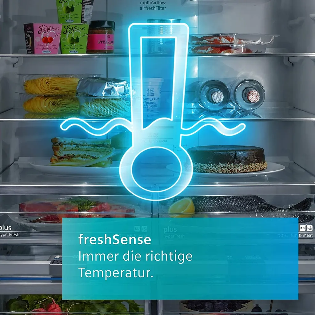 Siemens KG39NXICF IQ300 Kühl-Gefrier-Kombination, 203 X 60 Cm, 260 L Kühlen + 103 L Gefrieren, HyperFresh Längere Frische, NoFrost Nie Wieder Abtauen, AntiFingerprint Schutz Vor Fingerabdrücken 6 Siemens KG39NXICF IQ300 Kühl-Gefrier-Kombination, 203 X 60 Cm, 260 L Kühlen + 103 L Gefrieren, HyperFresh Längere Frische, NoFrost Nie Wieder Abtauen, AntiFingerprint Schutz Vor Fingerabdrücken - Image 4