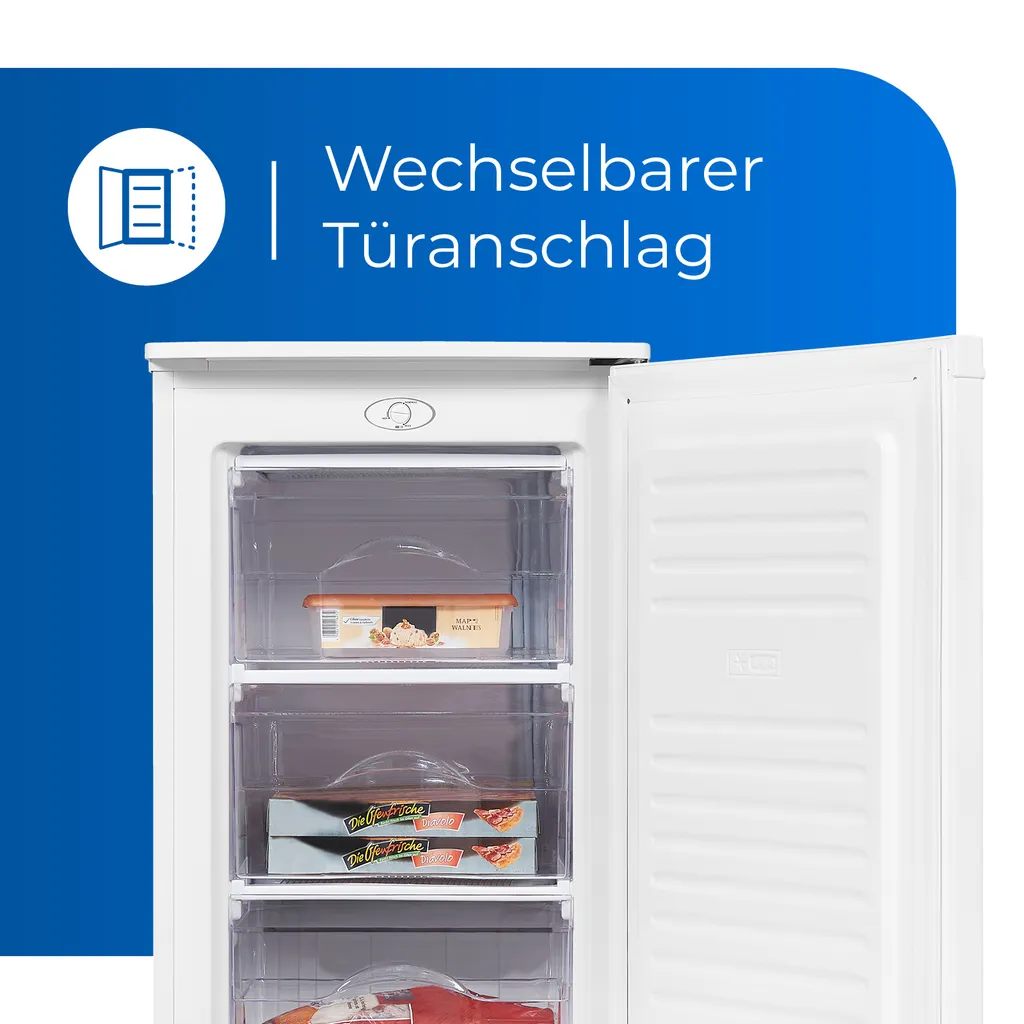 Exquisit Gefrierschrank GS111-040E Weiss | Standgerät | 64 L Volumen | Weiß 7 Exquisit Gefrierschrank GS111-040E Weiss | Standgerät | 64 L Volumen | Weiß - Image 5