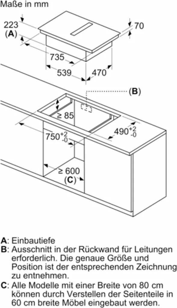 NEFF T48CD7AX2 Induktions-Kochfeld, Glaskeramik, 80,2 Cm Breite, 4 Kochstellen, Sensor-Bedienelemente 12 NEFF T48CD7AX2 Induktions-Kochfeld, Glaskeramik, 80,2 Cm Breite, 4 Kochstellen, Sensor-Bedienelemente - Image 10
