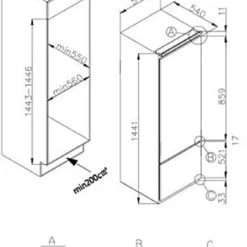 Amica EKGC 16155 Einbau-Kühl-Gefrierkombination - 144er Nische, Schlepptür-Technik 7 Amica EKGC 16155 Einbau-Kühl-Gefrierkombination - 144er Nische, Schlepptür-Technik -Angebote Herd Liebe Store 6a156610b80c03af784041d859f628e3