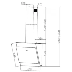 PKM Dunstabzugshaube Kopffreihaube Wandesse Metall Glas S3-60 ABTZ Schwarz 60 Cm -Angebote Herd Liebe Store 6a59ef3fc7c215cc332fcc0a297121fd