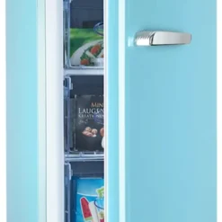 Klarstein Laika 60L Gefrierschrank , 60 Liter , 4-Sterne-Gefrierfach , 3 Schubladen , Temperatur: -18 Bis 0 °C , 5-stufiger Thermostat , 41 DB , Retro-Look -Angebote Herd Liebe Store 6aacc8d061c52b824847882725c2ba9a