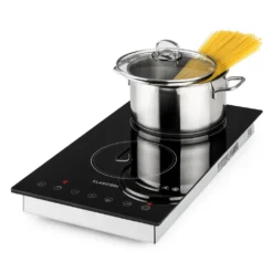 Klarstein VariCook Domino - Doppel-Kochplatte, Glas-Keramikkochfeld, Halogen-Einbaukochfeld, 1200 W / 1800 Watt, 16/20 Cm Durchmesser, 9 Leistungsstufen, Timer Und Abschaltautomatik, Schwarz -Angebote Herd Liebe Store 6ab3188d95339eac81ca201cca00113a
