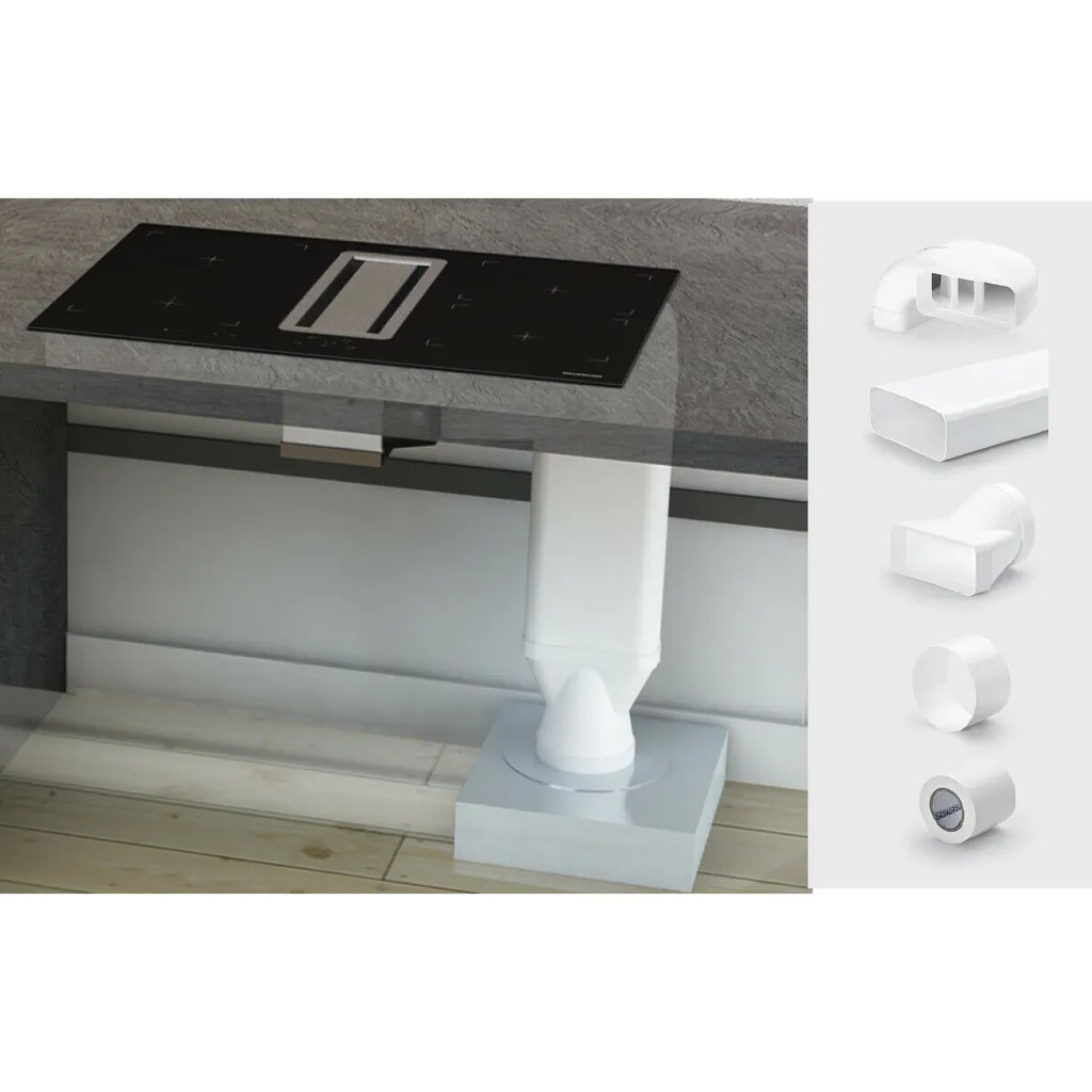 Silverline FLOW-IN Rohr-Set STARR Für Silverline Kochfeldabzüge, Starres Rohr 3 Silverline FLOW-IN Rohr-Set STARR Für Silverline Kochfeldabzüge, Starres Rohr