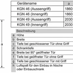 Siemens KG49NXXEA IQ300 Freistehende Kühl-Gefrier-Kombination / E / 259 KWh/Jahr / 438 L / HyperFresh Frischesystem / NoFrost / LED-Innenbeleuchtung -Angebote Herd Liebe Store 6c38fa544b4d45aa5a2b7852c7c094c5