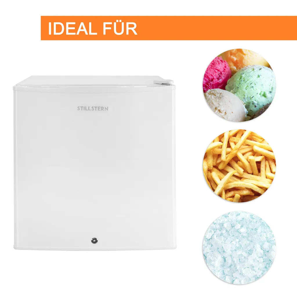 Stillstern Mini Gefrierschrank Mit Schloss 31L, 4-Sterne-Gefrierraum Mit Eiswürfelschale, Geringer Energieverbrauch, Wechselbarer Türanschlag, Gefrierbox, Mini Gefriertruhe, Gefrierschrank Klein 9 Stillstern Mini Gefrierschrank Mit Schloss 31L, 4-Sterne-Gefrierraum Mit Eiswürfelschale, Geringer Energieverbrauch, Wechselbarer Türanschlag, Gefrierbox, Mini Gefriertruhe, Gefrierschrank Klein - Image 7