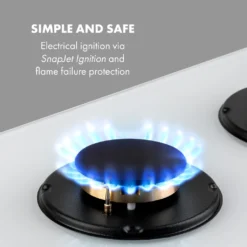 Klarstein Goldflame Domino Gaskochfeld , 2-flammig , Autark , 30 Cm , Einbau , Messing-Brenner , Erdgas/Propangas , Sicherheitsventile , Automatische Abschaltung , Topfträger Aus Gusseisen , Inkl. Schlauch Und Druckminderer , Glaskeramik Ø 8 Mm , Weiß -Angebote Herd Liebe Store 6d3a1a3776055e82f33b49664e626be5