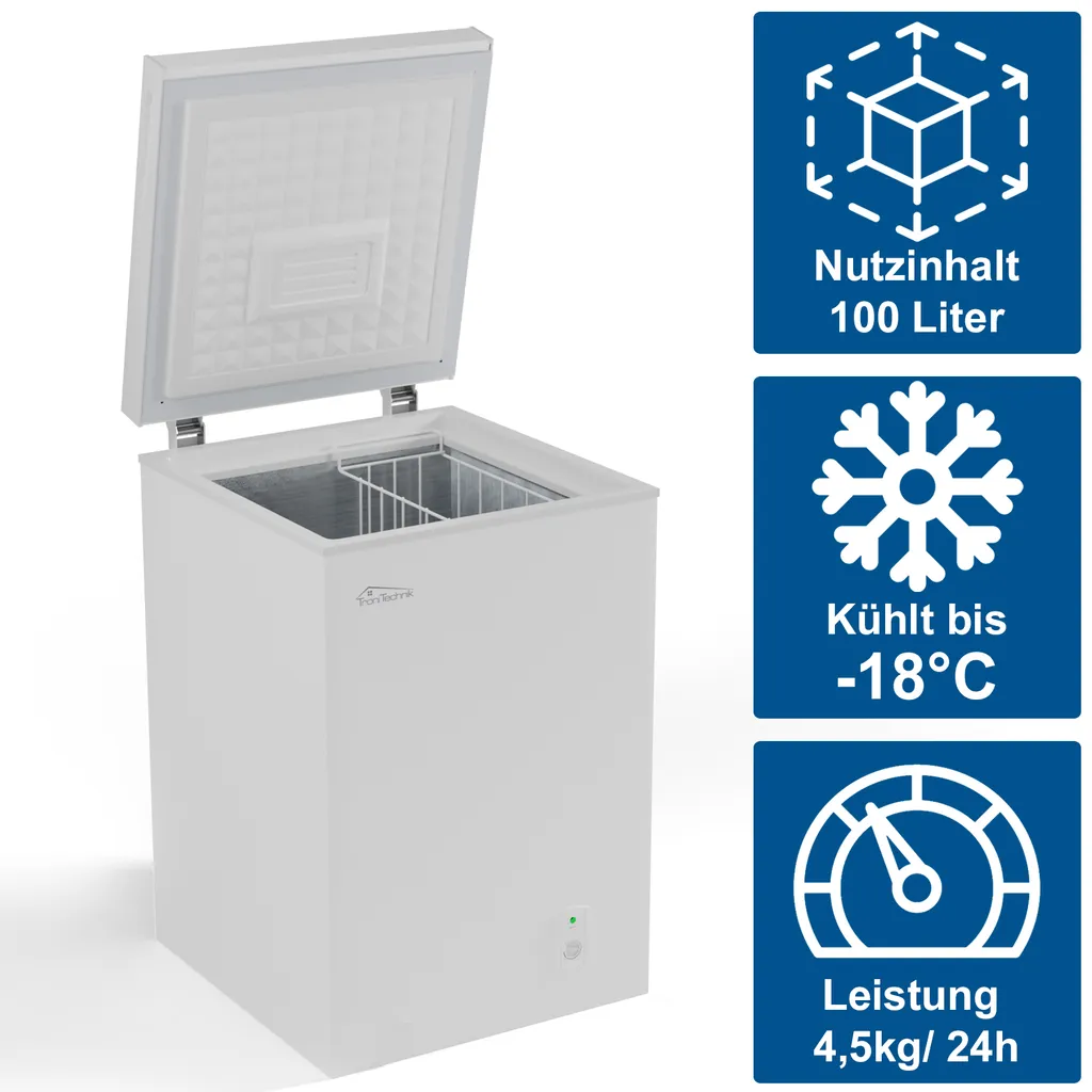 TroniTechnik Gefriertruhe Kühltruhe Kühlfach BORGAR 110L Basic Mit Korb 4 TroniTechnik Gefriertruhe Kühltruhe Kühlfach BORGAR 110L Basic Mit Korb - Image 2
