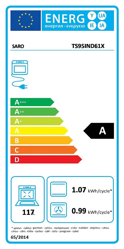 SARO Induktionsherd +Elektrobackofen TS95IND61X Silber 4 SARO Induktionsherd +Elektrobackofen TS95IND61X Silber - Image 2