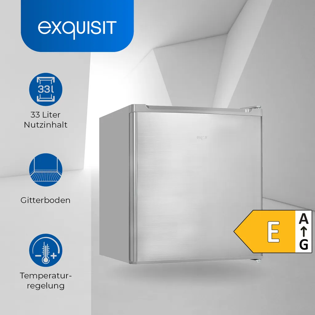 Exquisit Mini Gefrierschrank GB05-040E InoxlookPV | 33 L Volumen | Energieeffizienzklasse E | Inoxlook 4 Exquisit Mini Gefrierschrank GB05-040E InoxlookPV | 33 L Volumen | Energieeffizienzklasse E | Inoxlook - Image 2