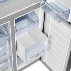 Hisense RQ563N4SI2 Kühl-Gefrierkombination Side-by-Side 454 L: 294 L Kühlteil + 160 L Gefrierteil - LED-Innenbeleuchtung - Total No Frost - Multi Air Flow - Super Cool -Angebote Herd Liebe Store 7026a727f72b90dd8e506532614fcf52