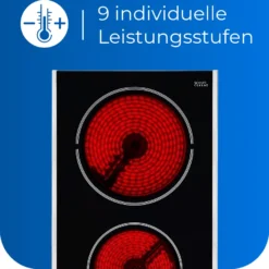 Exquisit Kochfeld EKC 301-3.1 R | Glaskeramik | Touch Control | 2 Kochstellen | Edelstahlrahmen | 3000 W -Angebote Herd Liebe Store 70540b172e45cee580f7860436d04c99