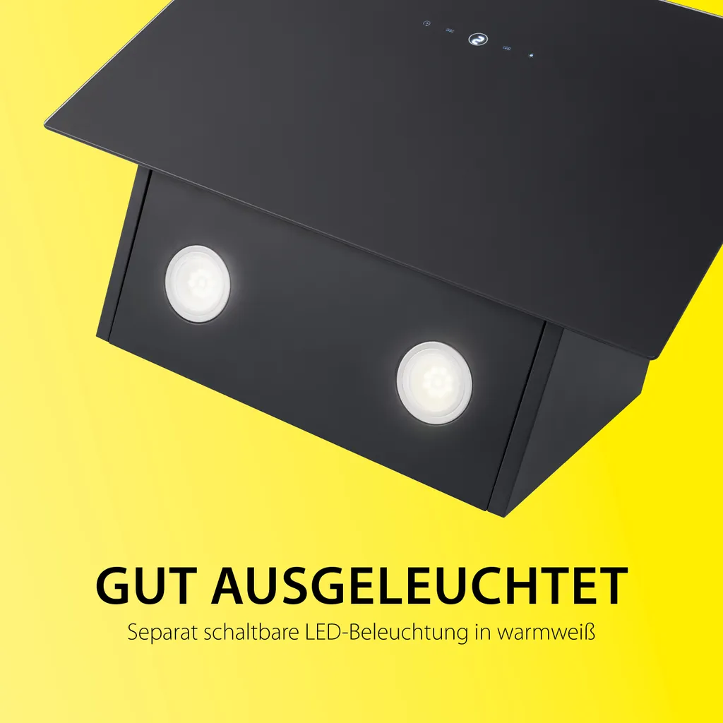 Bomann DU 7606.1 G Dunstabzugshaube 60 Cm Kopffreihaube, Bürstenloser DC-Motor Geräuscharm, Glas-Front, 9 Leistungsstufen, LED Beleuchtung, Inkl 5-lagiger Aluminium-Filter Abluftschlauch 7 Bomann DU 7606.1 G Dunstabzugshaube 60 Cm Kopffreihaube, Bürstenloser DC-Motor Geräuscharm, Glas-Front, 9 Leistungsstufen, LED Beleuchtung, Inkl 5-lagiger Aluminium-Filter Abluftschlauch - Image 5