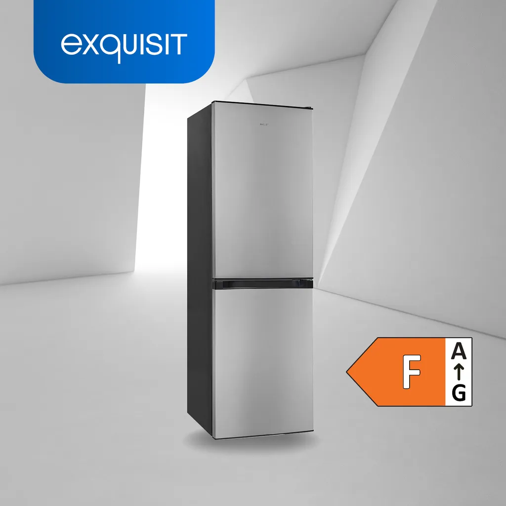 Exquisit Kühl-Gefrierkombination KGC195-65-NF-330F Inoxlook-az | 193 L Nutzinhalt | Inoxlook-az 4 Exquisit Kühl-Gefrierkombination KGC195-65-NF-330F Inoxlook-az | 193 L Nutzinhalt | Inoxlook-az - Image 2