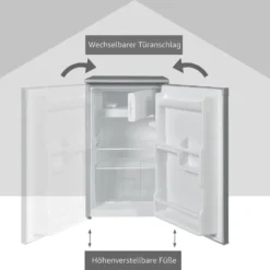 Telefunken CF-32-151-S Kühlschrank Mit Gefrierfach Silber / 81 L / 73 L Kühlteil / 8 Liter Gefrierteil / Türanschlag Wechselbar / Höhenverstellbare Füße -Angebote Herd Liebe Store 71da7915447d7eb8965d433c11eb79fb