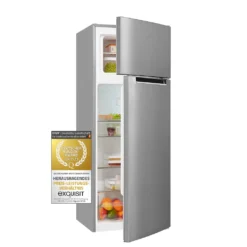 Exquisit Kühl- Und Gefrierkombination KGC270-45-040E Inoxlook | Standgerät | 206 L Volumen | Inoxlook