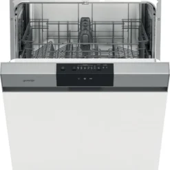 Gorenje GI 62040 X Einbau-Geschirrspüler 60cm Teilintegriert - Silberfarbene Bedienblende -13 Maßgedecke - Edelstahlbottich - Geschirrkorb - AquaStop - Selbstreinigende Filter -Angebote Herd Liebe Store 72be90b0e34cbb4fef139eaec403df02