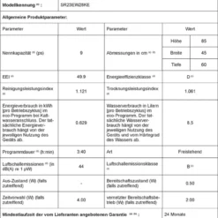 Siemens SR23EW28KE IQ300 Freihstehender Geschirrspüler / D / 63 KWh / 9 MGD / Smart Home Kompatibel Via Home Connect / Hygiene Plus Programm / VarioSpeed Plus 23 Siemens SR23EW28KE IQ300 Freihstehender Geschirrspüler / D / 63 KWh / 9 MGD / Smart Home Kompatibel Via Home Connect / Hygiene Plus Programm / VarioSpeed Plus -Angebote Herd Liebe Store 76055e31e1cfbb90526b5355797f59f8