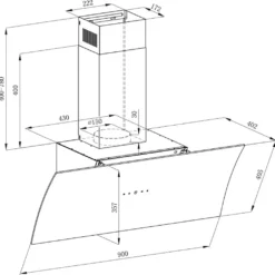 Respekta Dunstabzugshaube Schräghaube Wandhaube Kopffrei Glas 90 Cm Schwarz LED -Angebote Herd Liebe Store 76fd50218aac8519adaa8e7e0294ab3a