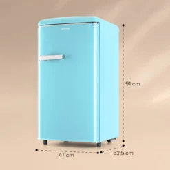 Klarstein Laika 60L Gefrierschrank , 60 Liter , 4-Sterne-Gefrierfach , 3 Schubladen , Temperatur: -18 Bis 0 °C , 5-stufiger Thermostat , 41 DB , Retro-Look -Angebote Herd Liebe Store 77e78434107d3f17fcb5c3f9bf77a72b