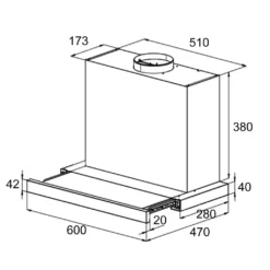 Klarstein Mariana 60 Flachschirmhaube , 60 Cm , EEK C , 500 M³/h , Umluft & Abluft , LED-Beleuchtung , Drucktasten , Unterbau-Dunstabzugshaube , Schwarz -Angebote Herd Liebe Store 7951bd20c6af113fc8a60740abc45426