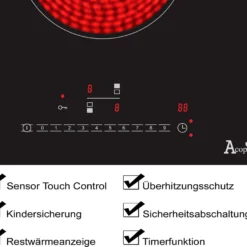 Acopino Glaskeramik Kochfeld Autark Einbaukochfeld KM2 Mit Sensor Touch Control, Zwei Kochzonen -Angebote Herd Liebe Store 79c63038f83a6eabaee62e35bf8a9d30