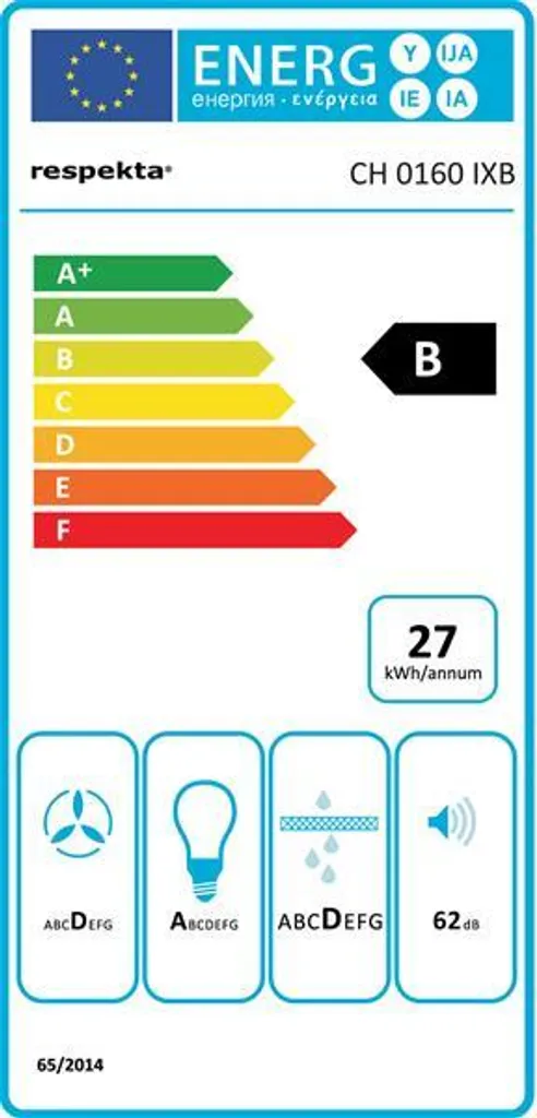 Dunstabzugshaube / Glasschirmhaube Respekta CH 0160 IXB 60cm Edelstahl 5 Dunstabzugshaube / Glasschirmhaube Respekta CH 0160 IXB 60cm Edelstahl - Image 3