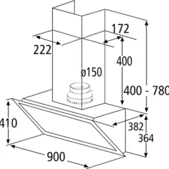 PKM Dunstabzugshaube Schräghaube Wandhaube Wandesse S33-90A+WTH 90cm Weiß -Angebote Herd Liebe Store 7cd6354b90582896e4c96c2566296cf5