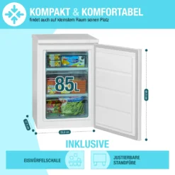 Bomann® Gefrierschrank, 85 Liter Nutzinhalt, Gefrierschrank Klein Mit 3 Gefrierschubladen U. Eiswürfelschale, Mini Fridge Mit Stufenloser Temperaturreglung, Türanschlag Wechselbar - GS 2186.1, Weiß 11 Bomann® Gefrierschrank, 85 Liter Nutzinhalt, Gefrierschrank Klein Mit 3 Gefrierschubladen U. Eiswürfelschale, Mini Fridge Mit Stufenloser Temperaturreglung, Türanschlag Wechselbar - GS 2186.1, Weiß -Angebote Herd Liebe Store 7ed04c64350357db0c03c451c898815d