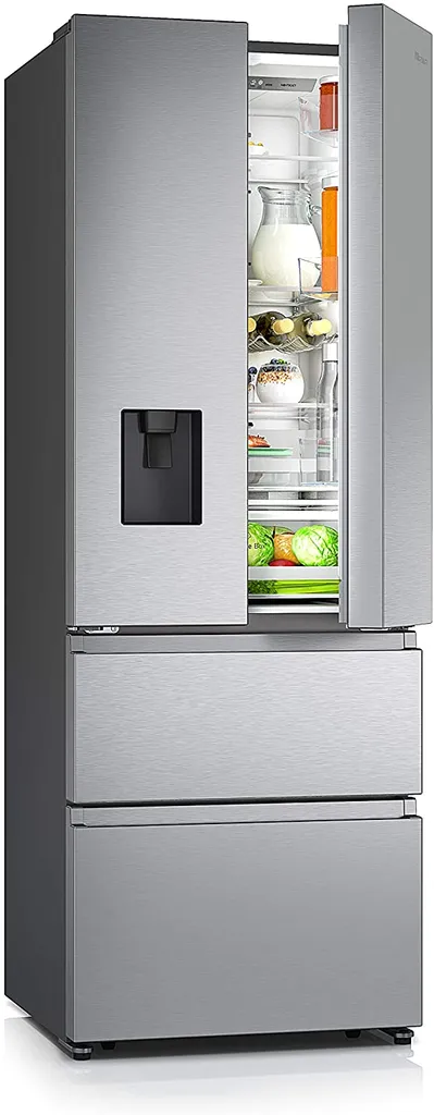 Hisense RF632N4WIE French Door Kühl-Gefrierkombination/ NoFrostPlus/ Inverter-Kompressor/ Wasserspender/ CrispZone/ 200 Cm/ Kühlteil 336 L/ Gefrierteil 149 L/ 38 DB/ 295 KWh/ Jahr/ Inox-Look 6 Hisense RF632N4WIE French Door Kühl-Gefrierkombination/ NoFrostPlus/ Inverter-Kompressor/ Wasserspender/ CrispZone/ 200 Cm/ Kühlteil 336 L/ Gefrierteil 149 L/ 38 DB/ 295 KWh/ Jahr/ Inox-Look – Bild 4