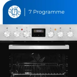 Exquisit EHE 157-2 UR-Set Einbau-Herd Glaskeramikkochfeld | Ober-/Unterhitze | Umluft & Grill| Inox -Angebote Herd Liebe Store 7f94b0349c8f8e52025476c70988b42c