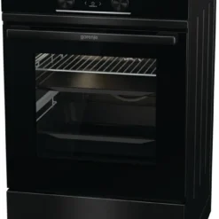 Gorenje GEIT5C 60 BPG Elektro-Standherd Mit Induktionskochfeld - 50 Cm - 70 Liter - Kindersicherung - Schnellaufheizung - AirFry - Pizzamodus 300°C - Teleskopauszüge - AquaClean - BridgeZone - Schwarz -Angebote Herd Liebe Store 7f9679a7082938533ae74c98be695fc7