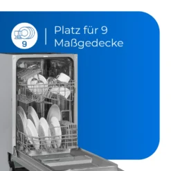 Exquisit Einbaugeschirrspüler EGSP1009-E-030E Silber | Vollintegriert | 9 Gedecke | Silber 11 Exquisit Einbaugeschirrspüler EGSP1009-E-030E Silber | Vollintegriert | 9 Gedecke | Silber -Angebote Herd Liebe Store 81afabb4551e1bcba714407d1aa211ab