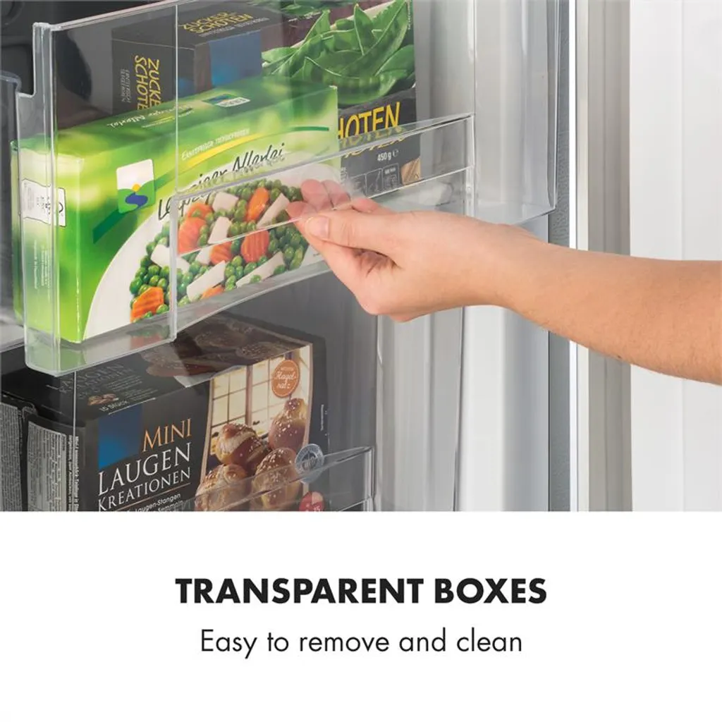 Klarstein Garfield XXL Gefrierschrank , , 81 Liter Gesamtvolumen , 3 Durchsichtige Boxen , Thermostat Mit 3 Stufen , Höhenausgleichende Füße , 39 DB , Silber 5 Klarstein Garfield XXL Gefrierschrank , , 81 Liter Gesamtvolumen , 3 Durchsichtige Boxen , Thermostat Mit 3 Stufen , Höhenausgleichende Füße , 39 DB , Silber - Image 3