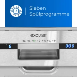 Exquisit Einbaugeschirrspüler EGSP2109-EB-030E Inox | Teilintegriert | 9 Gedecke | Inox -Angebote Herd Liebe Store 83a3dd01b2209cc024ffc04461149dba