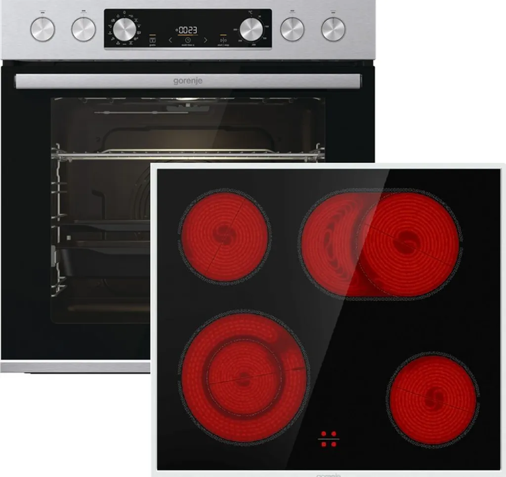 Gorenje Steel Set 4 Einbauherd - Set Mit Glaskeramik-Kochfeld Mit Edelstahlrahmen - 77L XXL Volumen - GentleClose & -Open - AirFry - PizzaMode - ChildLock - PerfectGrill - Teleskopauszüge - Schwarz 12 Gorenje Steel Set 4 Einbauherd - Set Mit Glaskeramik-Kochfeld Mit Edelstahlrahmen - 77L XXL Volumen - GentleClose & -Open - AirFry - PizzaMode - ChildLock - PerfectGrill - Teleskopauszüge - Schwarz - Image 10