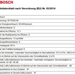 Bosch Serie 4 DFT63AC50 - 360 M³/h - Abluft/Umluft - E - D - D - 68 DB -Angebote Herd Liebe Store 84286ea199de25d84cc7913df77c4fe5