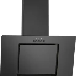 Bomann DU 7602 G Kopffreie Vertikal-Dunstabzugshaube 60cm, Glas-Front, Umluft- Oder Abluft-Betrieb & LED Beleuchtung, Mit Aluminium-Dunstfilter, Abzug 350 M3/h, Schwarz