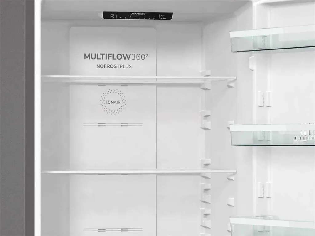 Gorenje NRK 6202 ES4 Kühl-Gefrierkombination / 200 Cm / 331 L / No Frost Plus / Multi Airflow System / Silber / Metallisch 10 Gorenje NRK 6202 ES4 Kühl-Gefrierkombination / 200 Cm / 331 L / No Frost Plus / Multi Airflow System / Silber / Metallisch - Image 8