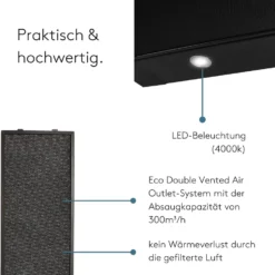 Wiggo Dunstabzugshaube 60cm WE-632ER Schwarz I Flachschirmhaube Für Abluft Oder Umluft Dunstabzug 300m³/h Mit LED-Beleuchtung I Einbau-Dunstabzugshaube Inkl. Fettfilter & 2× Kohlefilter 11 Wiggo Dunstabzugshaube 60cm WE-632ER Schwarz I Flachschirmhaube Für Abluft Oder Umluft Dunstabzug 300m³/h Mit LED-Beleuchtung I Einbau-Dunstabzugshaube Inkl. Fettfilter & 2× Kohlefilter -Angebote Herd Liebe Store 8af7f9eb19b43f545f9cb2d73d2e4c28