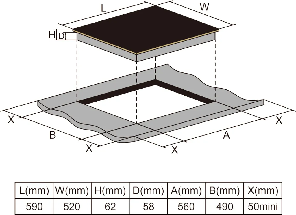 PKM Induktionskochfeld Mit Edelstahlrahmen Einbaukochfeld Touch Control IN4B-3 G 4 PKM Induktionskochfeld Mit Edelstahlrahmen Einbaukochfeld Touch Control IN4B-3 G - Image 2