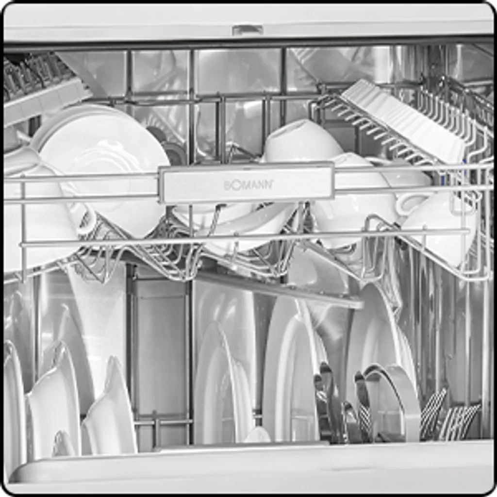 Bomann GSP 7412 IX Spülmaschine, Stand / Unterbau, 60 Cm Ausführung, 12 Maßgedecke, 7 Programme, LED- Display / Kontrollanzeigen, Reinigungstemperaturen 45°C - 65°C, Edelstahl 11 Bomann GSP 7412 IX Spülmaschine, Stand / Unterbau, 60 Cm Ausführung, 12 Maßgedecke, 7 Programme, LED- Display / Kontrollanzeigen, Reinigungstemperaturen 45°C - 65°C, Edelstahl - Image 9