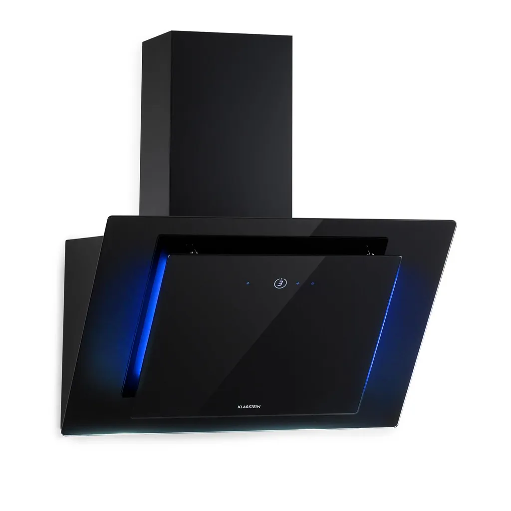 Klarstein Eleonora 60 Kopffreie Schräghaube ,60 Cm ,EEK A++ ,Abluftleistung: 426 M³/h ,Touch Control ,RGB-Ambiente-Farbe ,60 DB ,Umluft Und Abluft ,LED Beleuchtung ,Fettfilter ,Dunstabzugshaube ,Wandabzugshaube ,schwarz 3 Klarstein Eleonora 60 Kopffreie Schräghaube ,60 Cm ,EEK A++ ,Abluftleistung: 426 M³/h ,Touch Control ,RGB-Ambiente-Farbe ,60 DB ,Umluft Und Abluft ,LED Beleuchtung ,Fettfilter ,Dunstabzugshaube ,Wandabzugshaube ,schwarz