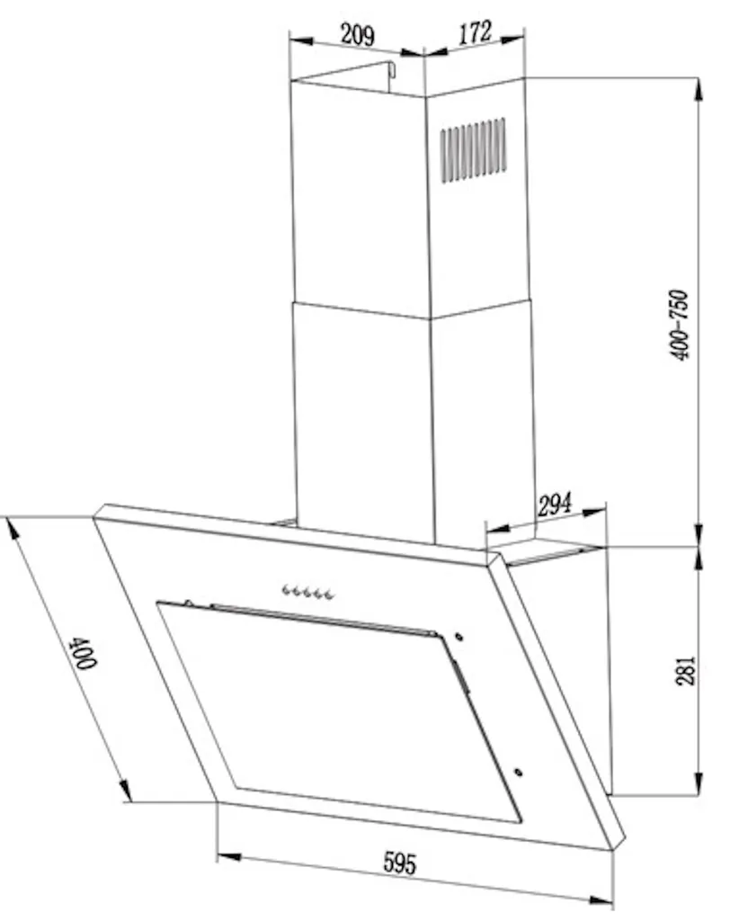 PKM Dunstabzugshaube Schräghaube Wandhaube Wandesse S28-60 BWPY 60cm Weiß 7 PKM Dunstabzugshaube Schräghaube Wandhaube Wandesse S28-60 BWPY 60cm Weiß - Image 5