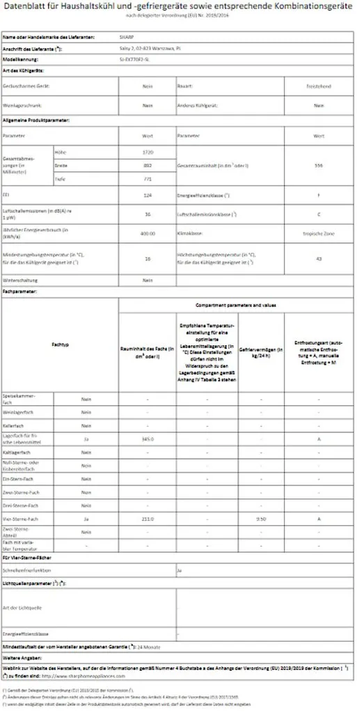 Sharp - SJ-EX770F2-SL - Multi-Door - Edelstahl - NoFrost 6 Sharp - SJ-EX770F2-SL - Multi-Door - Edelstahl - NoFrost - Image 4